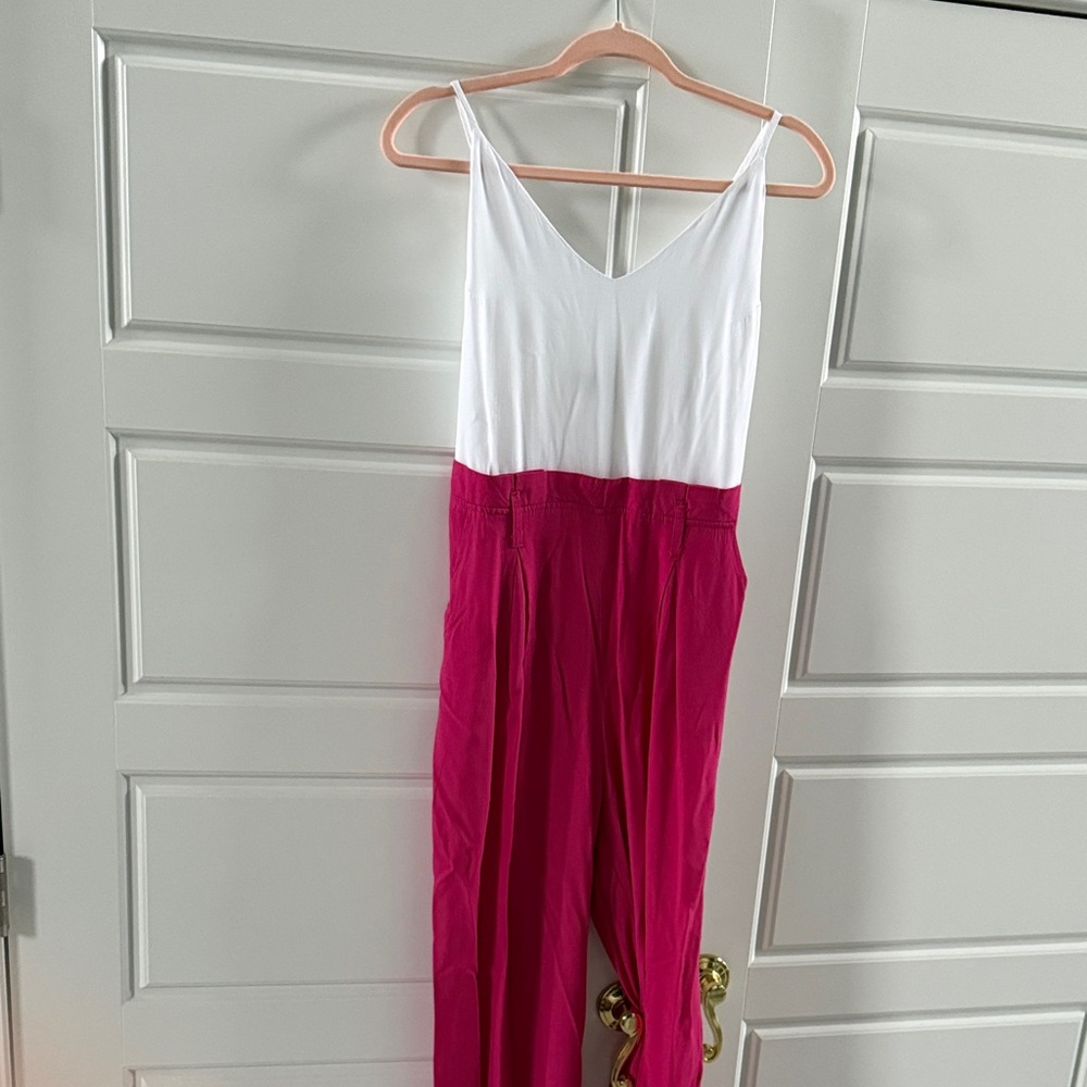 White and Pink Jumpsuit
